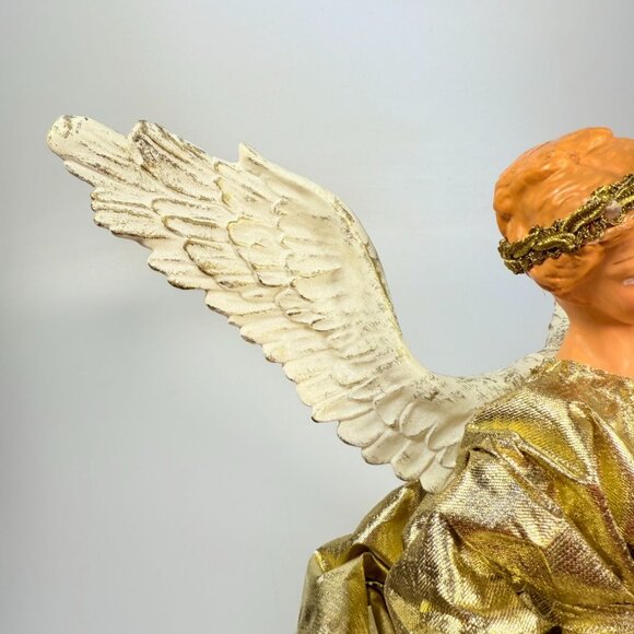 Angel Tree Topper Fontanini italian Style Elegant Gold Vintage Christmas Resin H - Picture 8 of 16